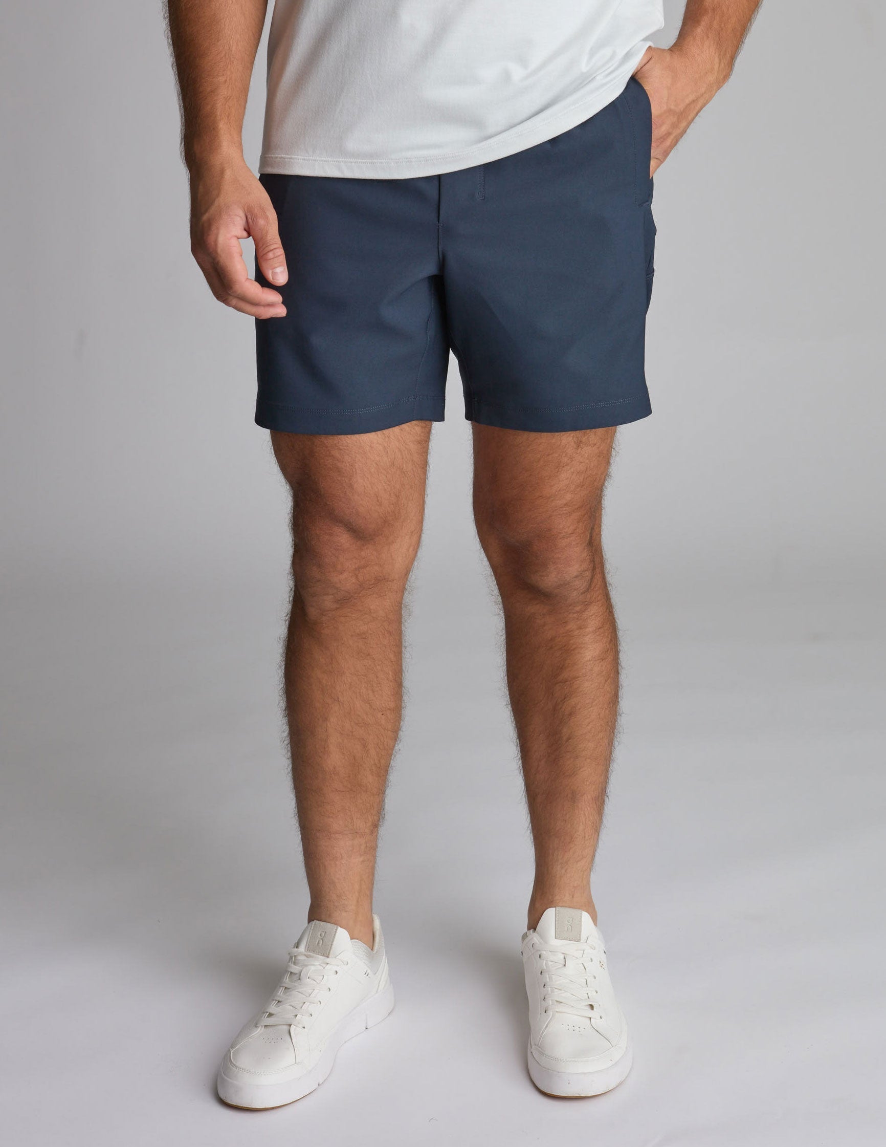 3 in 1 Khaki Shorts - Navy &amp; Royal Ferns (Osmunda the Greats)